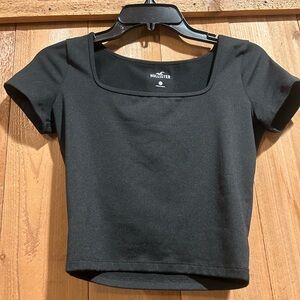 Hollister Women's Black Square Neck Top